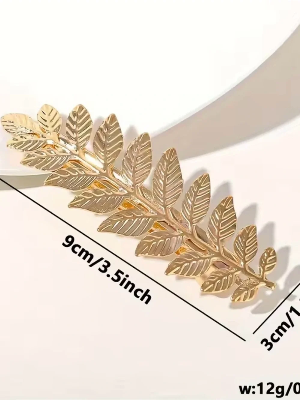 Gold Leaf Hair Clip - Women's Decorative Hair Barrette